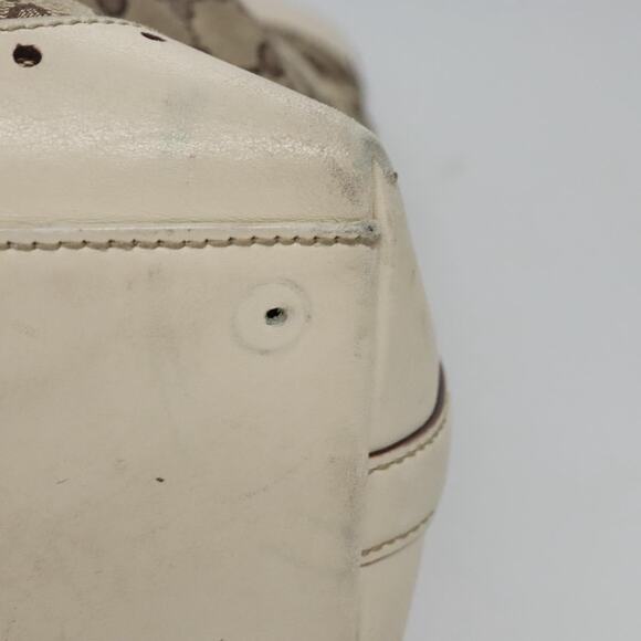 GUCCI GG Canvas Tote Bag Beige Gold - Picture 12 of 16